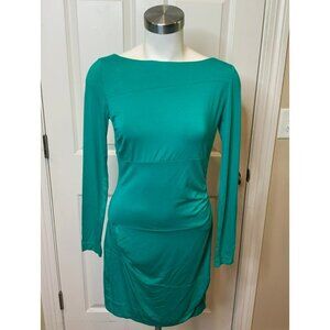 Diane Von Furstenberg Joy Parakeet Green Long Sleeve Jersey Dress, Size 4, NWT!